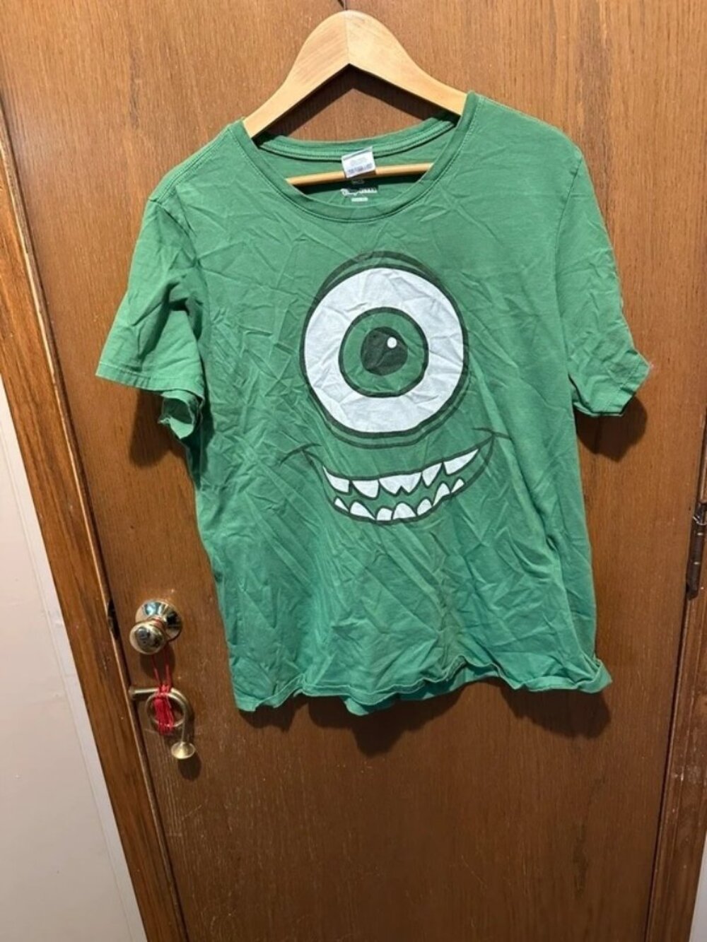 Disney Pixar Monsters Inc Mike Wazowski Face Graphic T-Shirt Women’s XXL Green